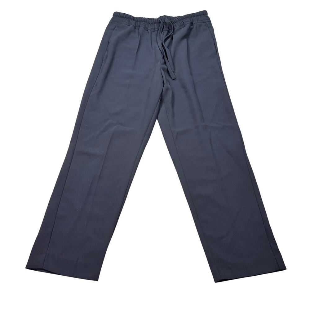 Reiss womens Hailey black drawstring high rise crop pants Size 6. career, office